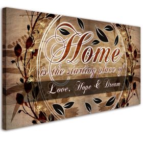 Canvas Prints Home Sweet Home Painting Love Inspirational Motto Family Wall Art for Living Room Bedroom Wall Decoration 20x40