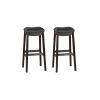 Black PU Upholstery Bar Stool, Set of 2