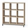 9-Cube Organizer with Metal Base, Rustic Gray