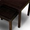 2-Piece Eucalyptus Nesting Table Set, Espresso