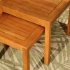 2 pcs Eucalyptus Nesting Table Set, Natural Oil