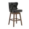 COOLMORE Bar Stools Set of 2 Counter Height Chairs with Footrest for Kitchen, Dining Room And 360 Degree Swivel