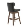 COOLMORE Bar Stools Set of 2 Counter Height Chairs with Footrest for Kitchen, Dining Room And 360 Degree Swivel