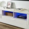 QuickassembleFashionTVstand,TVCabinet,entertainment center TV station,TVconsole,console with LED light belt, light belt can be remote control,with cab