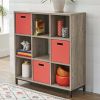 9-Cube Organizer with Metal Base, Rustic Gray