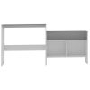 Bar Table with 2 Table Tops White and Gray 51.2"x15.7"x47.2"