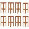 Bar Stools 8 pcs Solid Wood Acacia