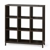 9-Cube Organizer with Metal Base, Rustic Gray