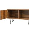 TV Media Stand, 60 inch Wide , Modern Industrial, Living Room Entertainment Center, Storage Shelves and Cabinets, for Flat Screen TVs up to 65 inches