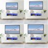 QuickassembleFashionTVstand,TVCabinet,entertainment center TV station,TVconsole,console with LED light belt, light belt can be remote control,with cab