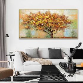 Handmade Tree Landscape Oil Paintings On Canvas Wall Art Decoration Modern Abstract  Painting Home Living Room Bedroom Luxurious Decoration Painting (style: 1, size: 100x150)