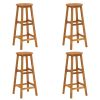 Bar Stools 4 pcs Solid Acacia Wood