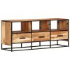 TV Cabinet 43.3"x11.8"x17.7" Solid Acacia Wood