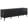 Modern TV Stand for 70 inch TV, Entertainment Center with Adjustable Shelves, 1 Drawer and Open Shelf, TV Console Table, Media Console, Metal Feet, fo