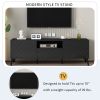 Modern TV Stand for 70 inch TV, Entertainment Center with Adjustable Shelves, 1 Drawer and Open Shelf, TV Console Table, Media Console, Metal Feet, fo