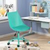 Home Office Desk Chair Computer Chair Fashion Ergonomic Task Working Chair with Wheels Height Adjustable Swivel PU Leather