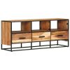 TV Cabinet 43.3"x11.8"x17.7" Solid Acacia Wood