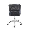 Mid-Back Vinyl Mesh Task Office Chair;  Black and Gray