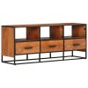 TV Cabinet 43.3"x11.8"x17.7" Solid Acacia Wood