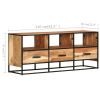 TV Cabinet 43.3"x11.8"x17.7" Solid Acacia Wood