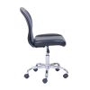 Mid-Back Vinyl Mesh Task Office Chair;  Black and Gray