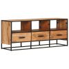 TV Cabinet 43.3"x11.8"x17.7" Solid Acacia Wood