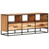 TV Cabinet 43.3"x11.8"x17.7" Solid Acacia Wood